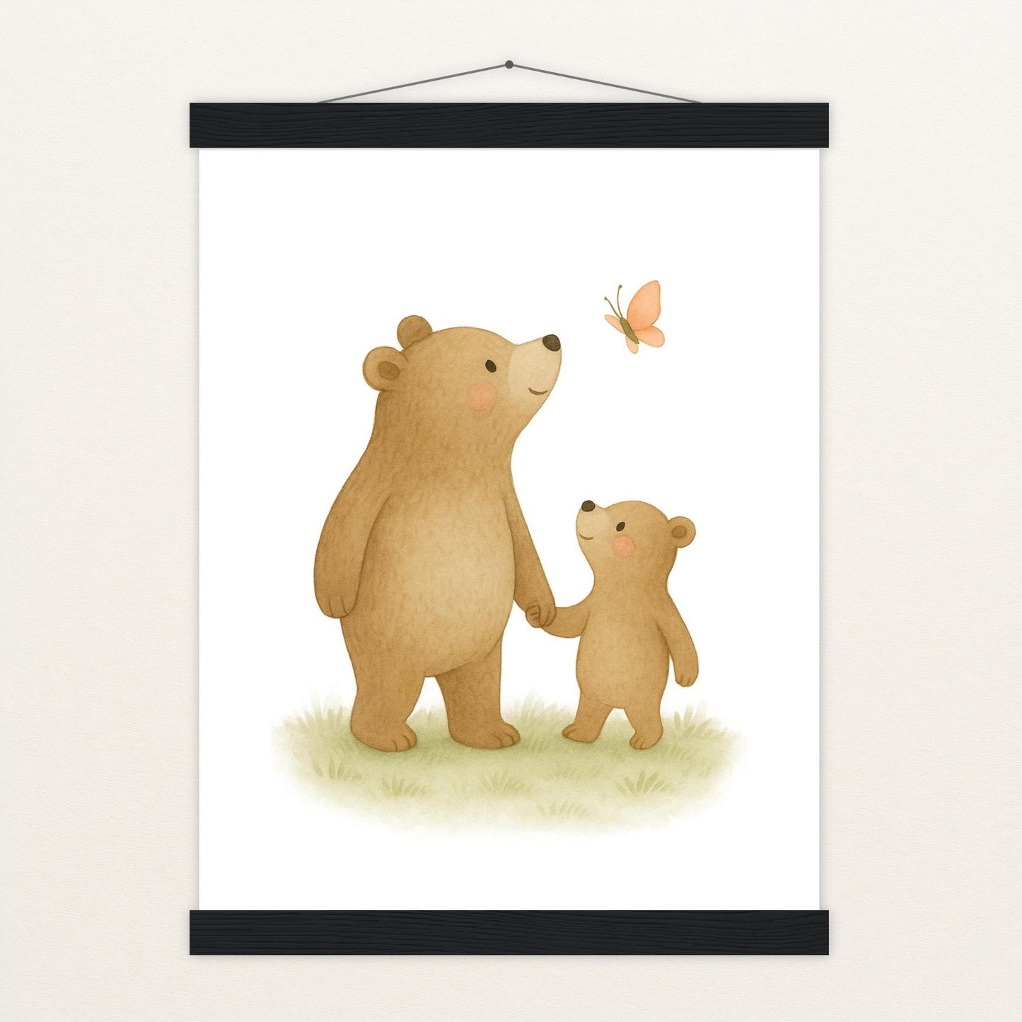 Balu der Bär - Motiv: "Schmetterling" Poster mit Leisten von tinylearner