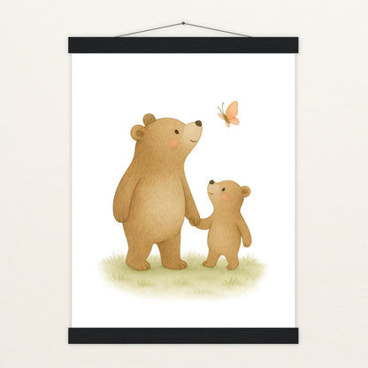 Balu der Bär - Motiv: "Schmetterling" Poster mit Leisten von tinylearner