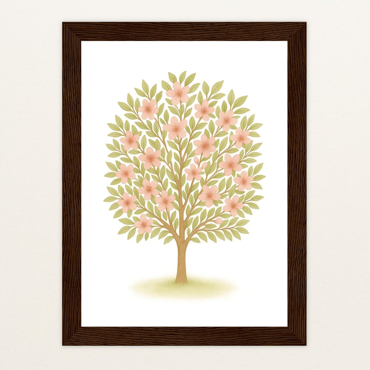 Kirschbaum Poster mit Holzrahmen von tinylearner