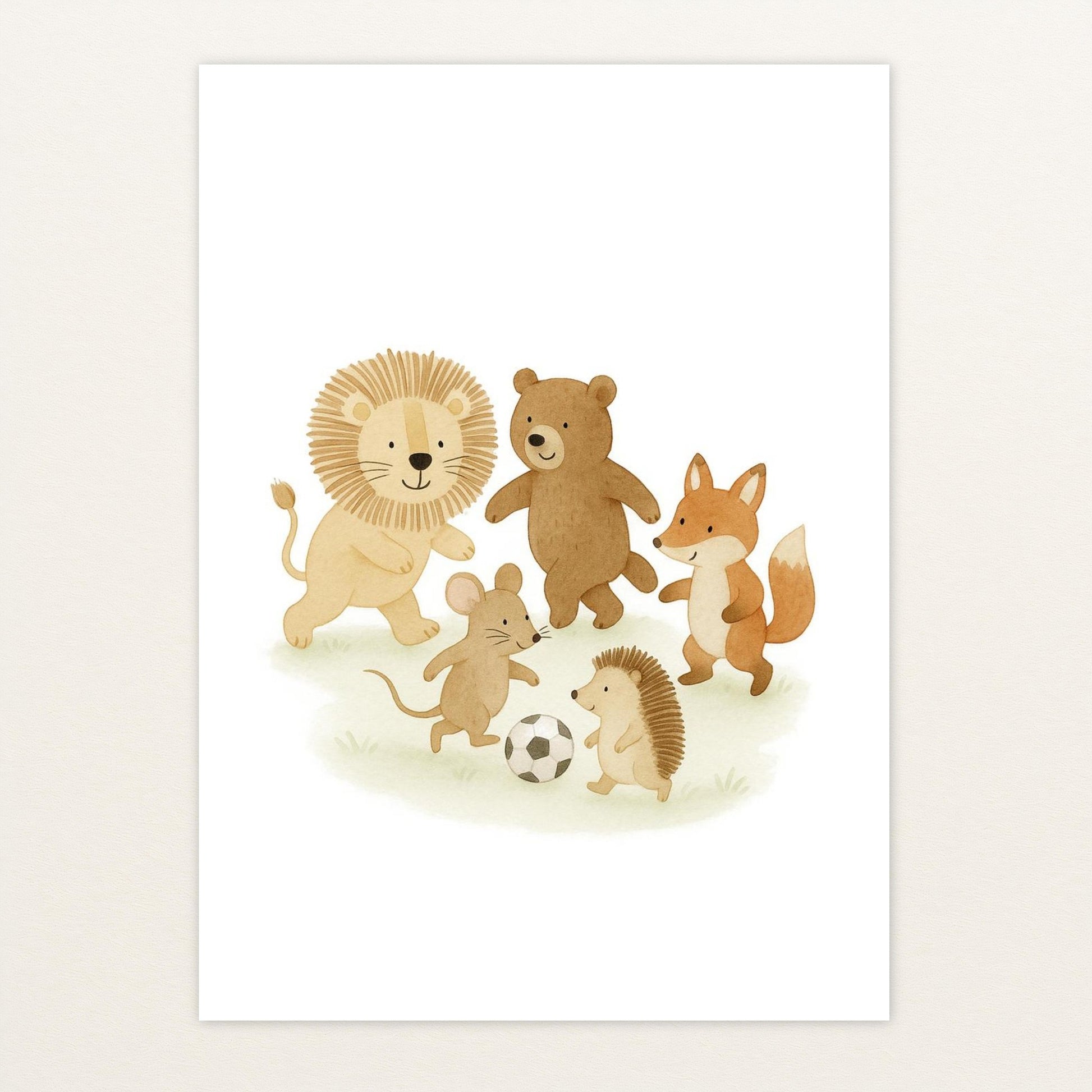 Tierfreunde - Motiv: "Fußball" Poster von tinylearner