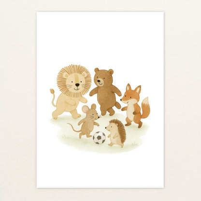 Tierfreunde - Motiv: "Fußball" Poster von tinylearner