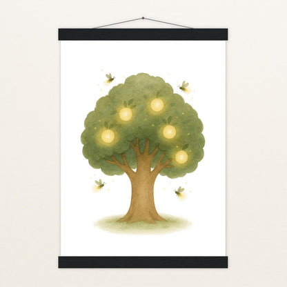 Leuchtbaum Poster mit Leisten von tinylearner