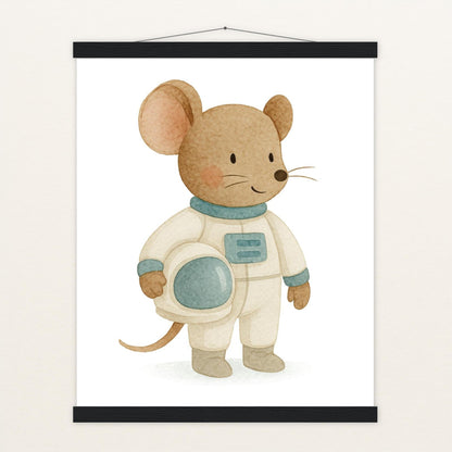 Mimi die Maus - Motiv: "Astronaut" Poster mit Leisten von tinylearner