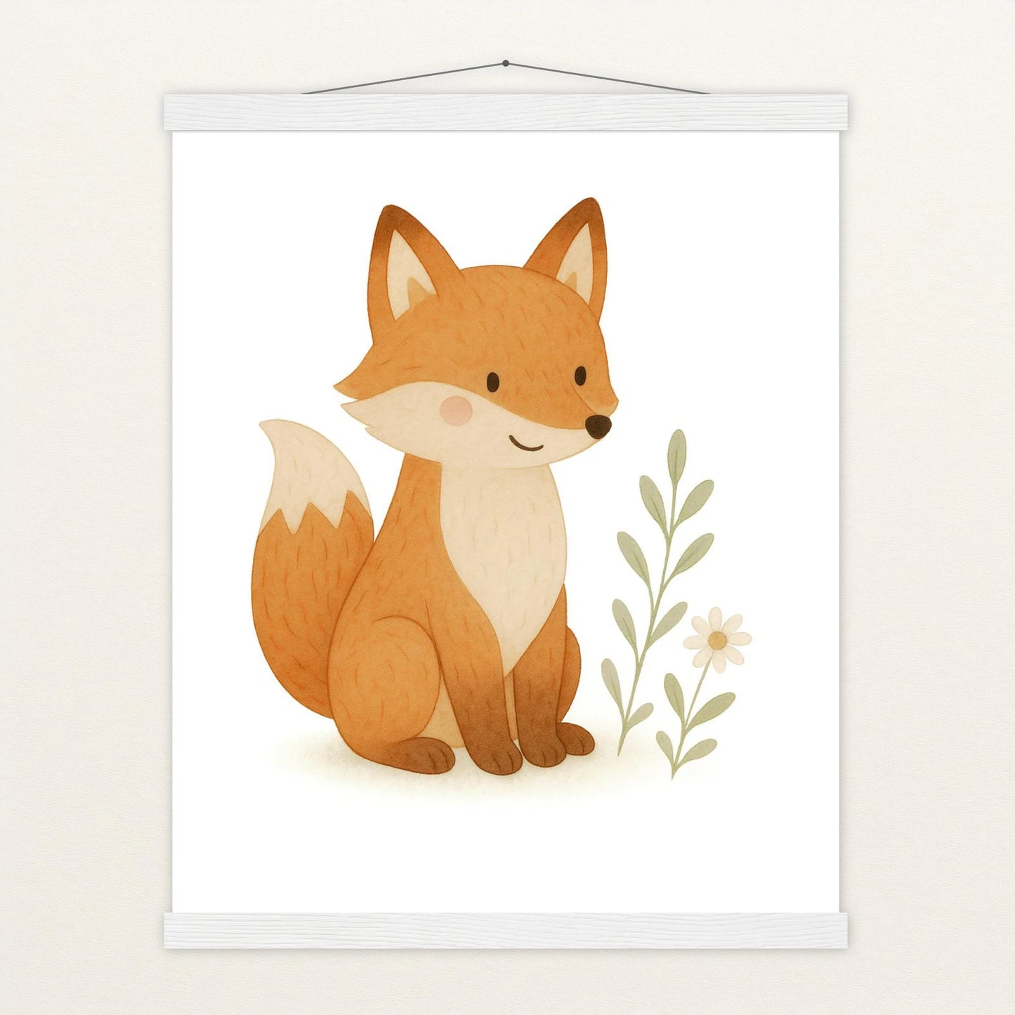 Finnegan der Fuchs Poster mit Leisten von tinylearner