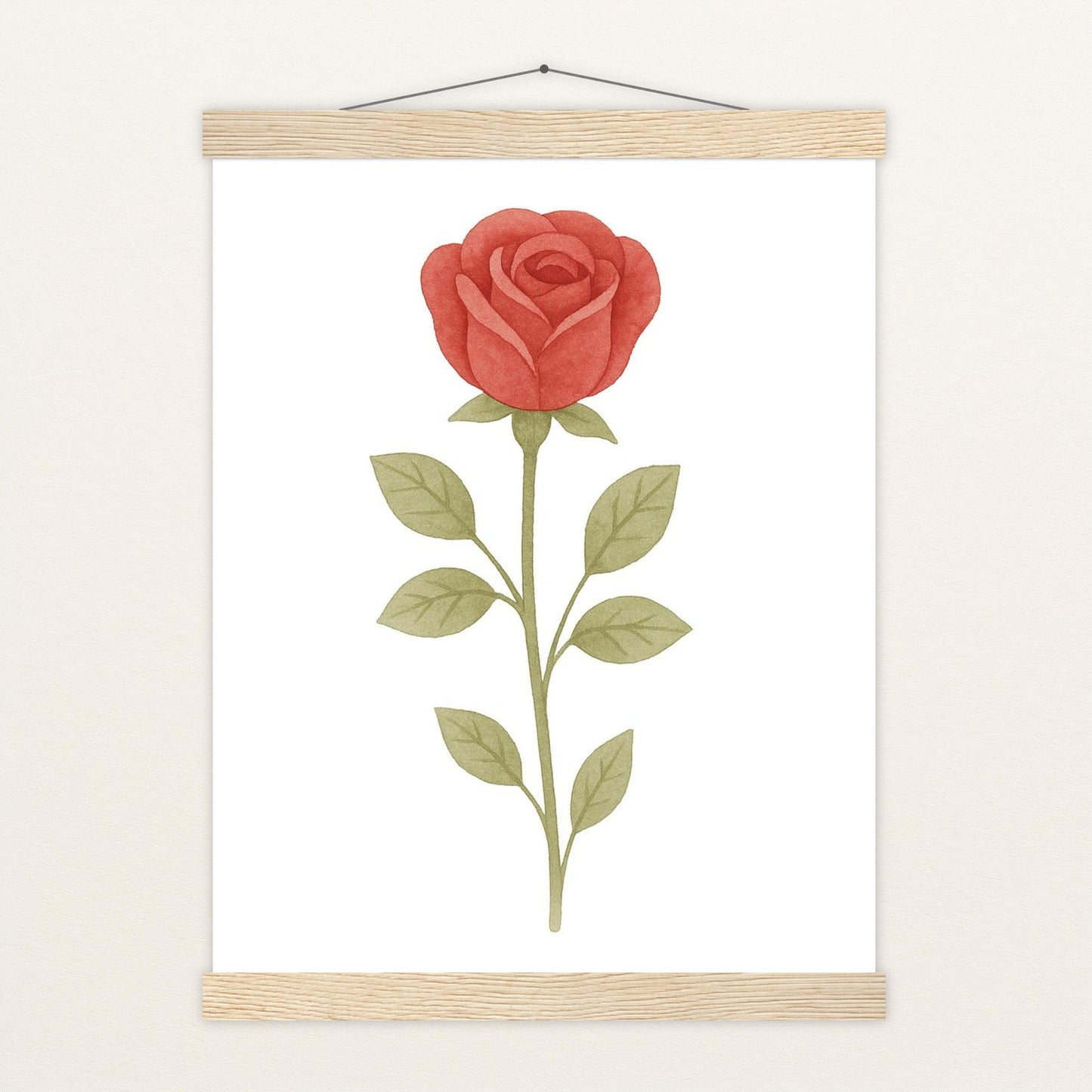 Rose Poster mit Leisten von tinylearner