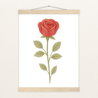 Rose Poster mit Leisten von tinylearner