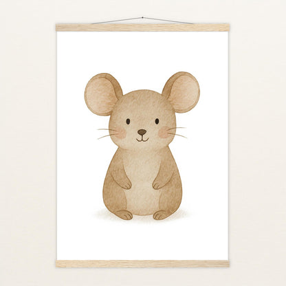 Mimi die Maus Poster mit Leisten von tinylearner