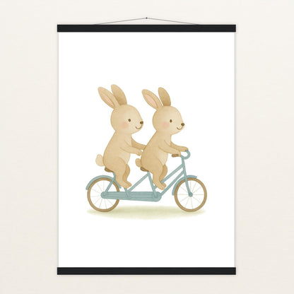 Holly der Hase - Motiv: "Tandem" Poster mit Leisten von tinylearner