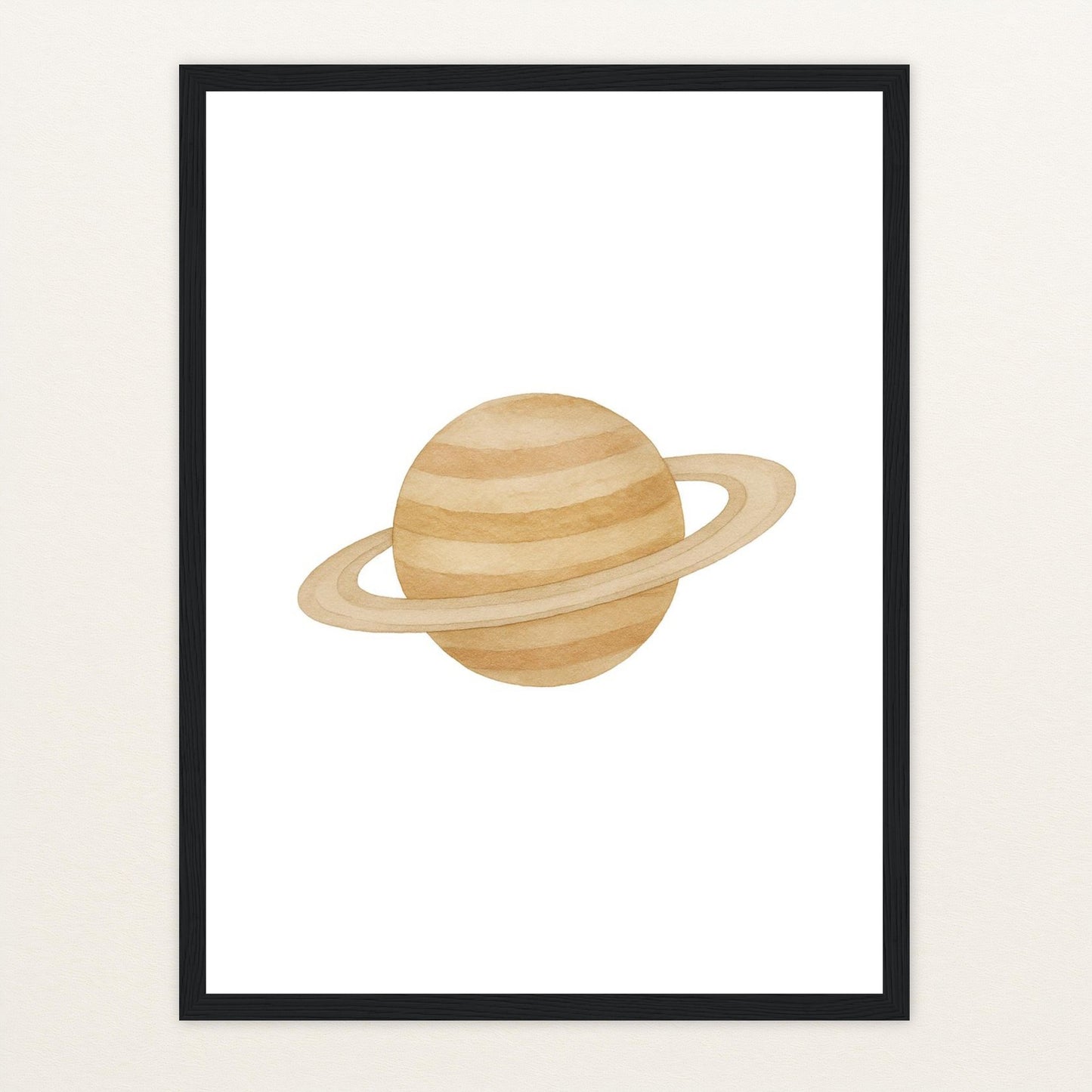 Saturn Poster mit Holzrahmen von tinylearner