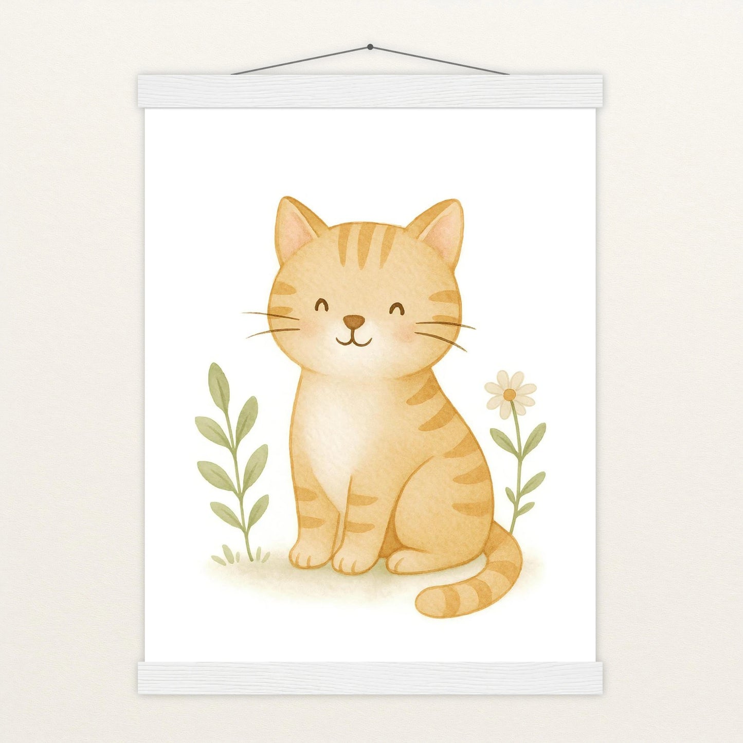 Kira die Katze Poster mit Leisten von tinylearner
