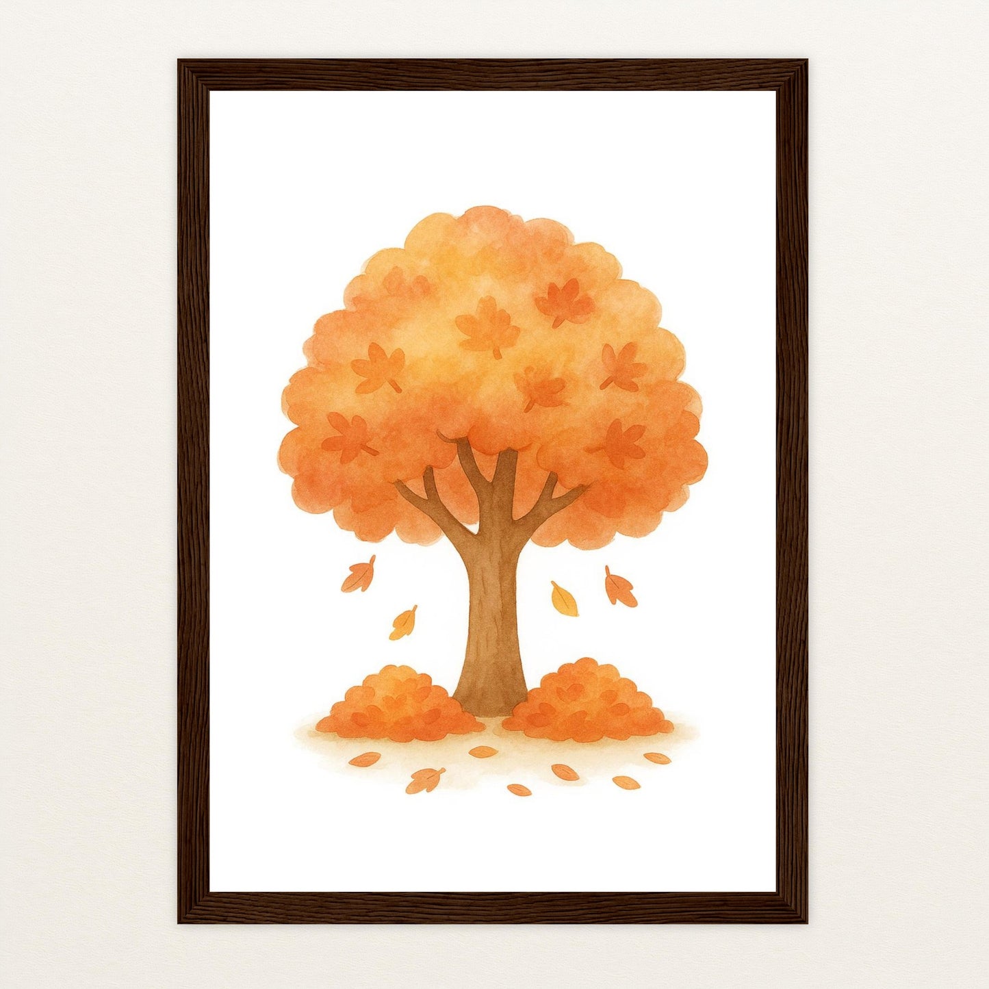 Ahornbaum Poster mit Holzrahmen von tinylearner