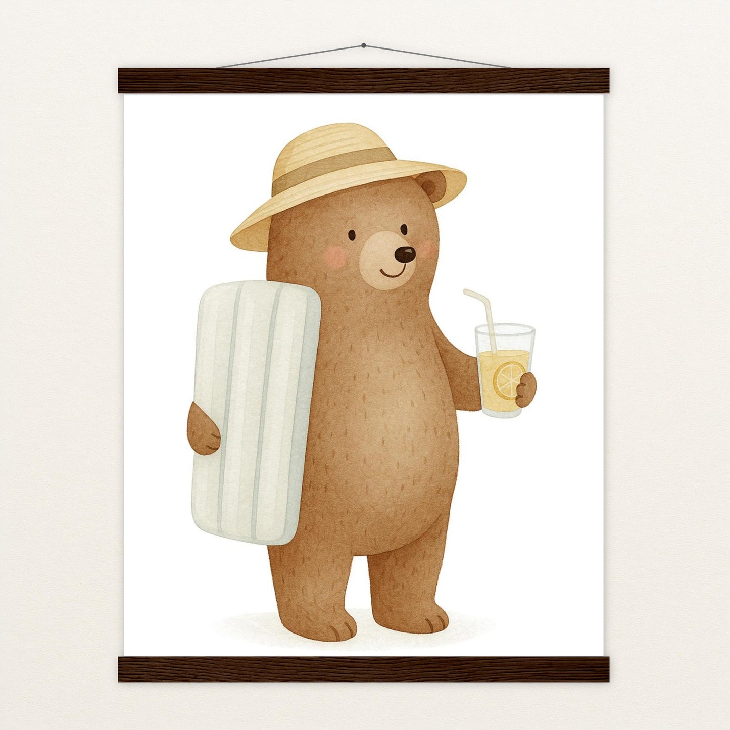 Balu der Bär - Motiv: "Strandtag" Poster mit Leisten von tinylearner