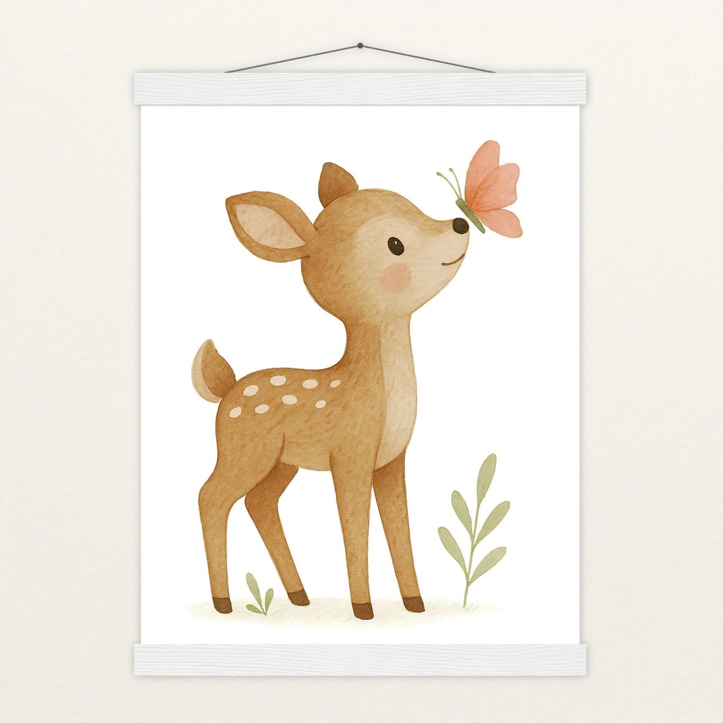 Ria das Reh - Motiv: "Schmetterling" Poster mit Leisten von tinylearner