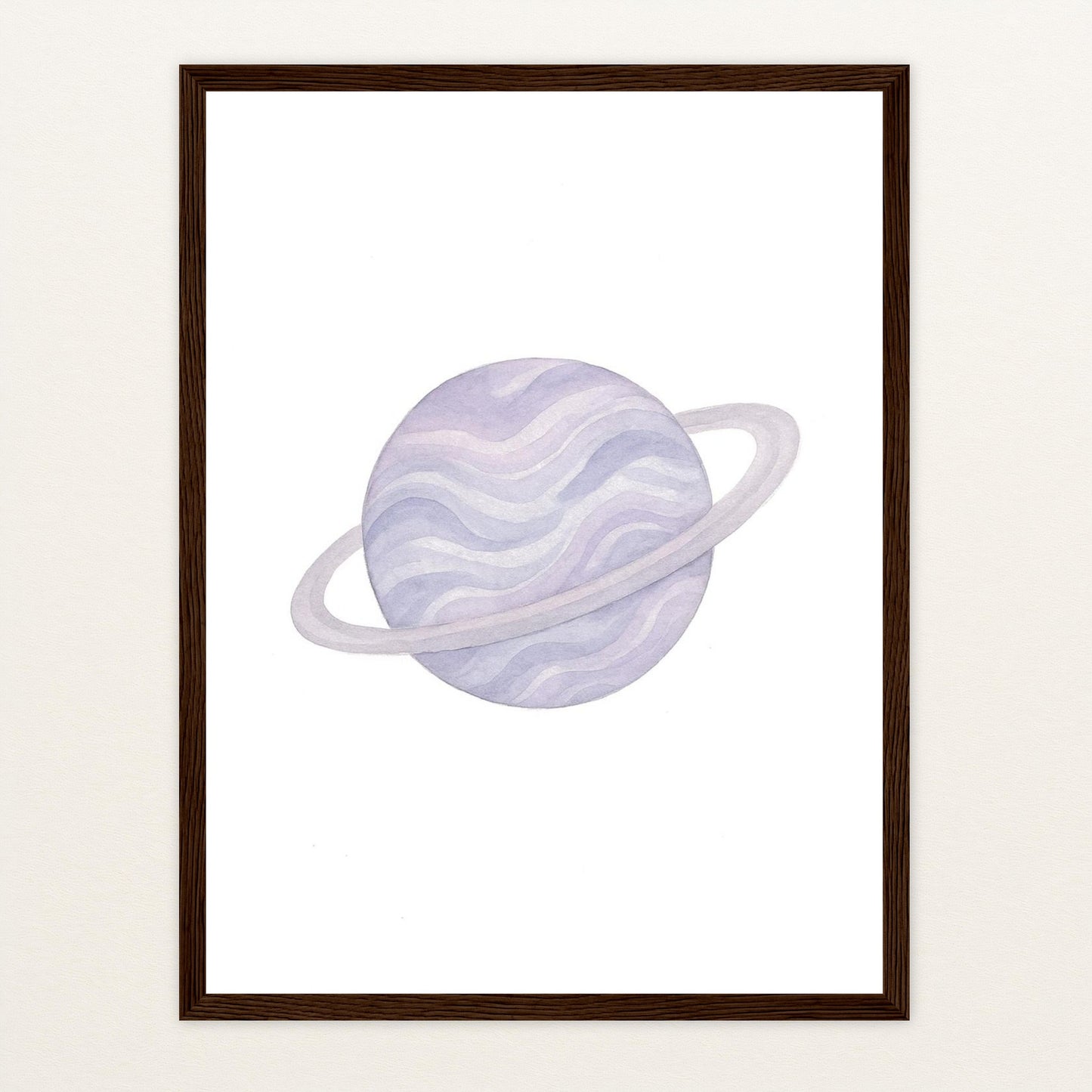 Planet Poster mit Holzrahmen von tinylearner