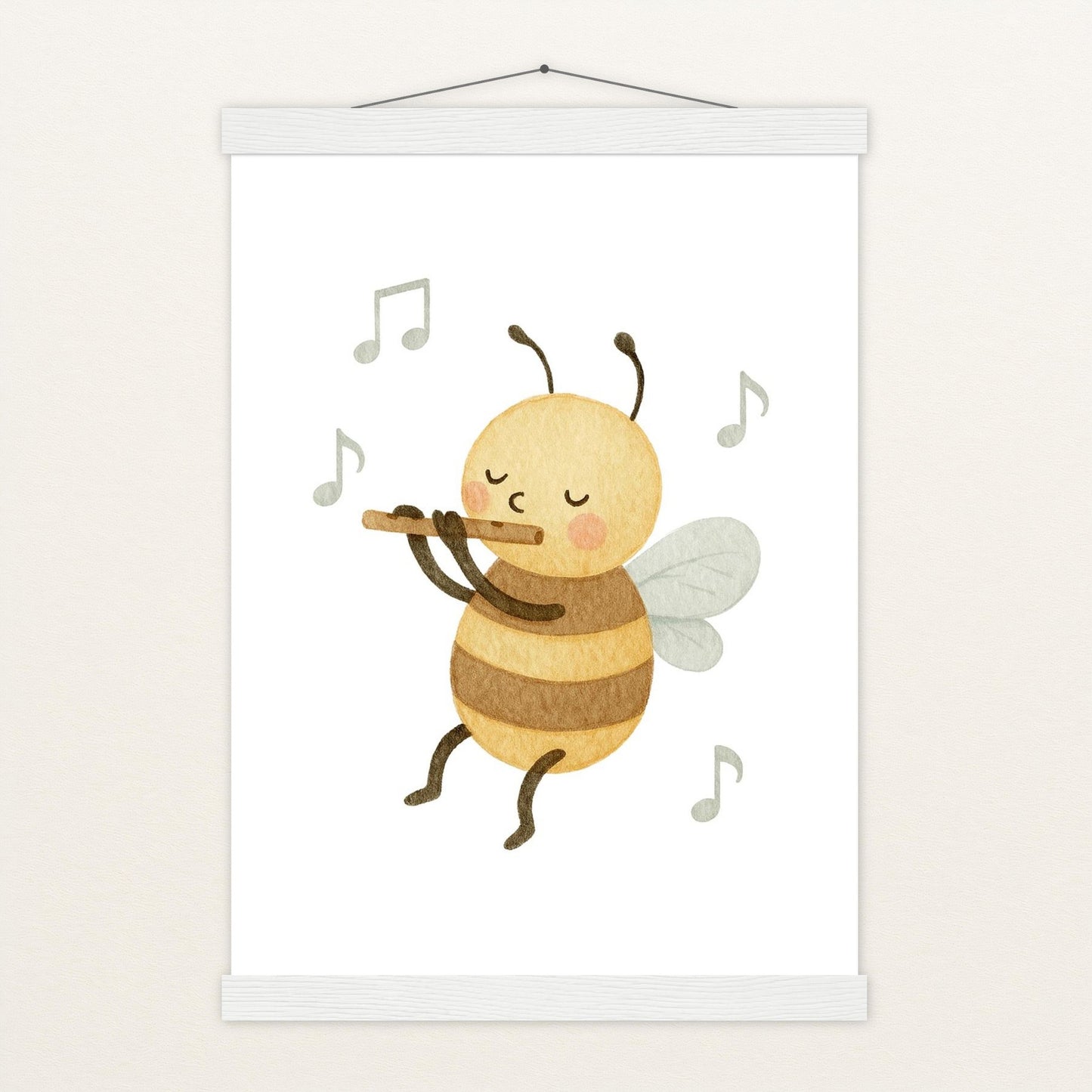 Bibi die Biene - Motiv: "Flöte" Poster mit Leisten von tinylearner