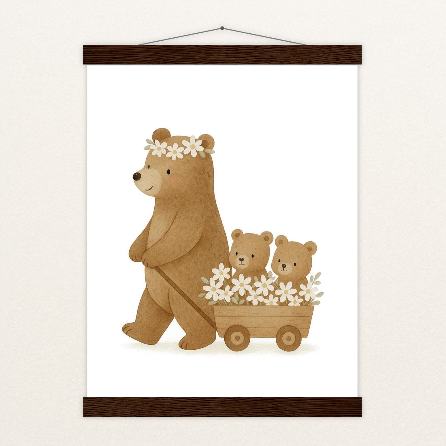 Balu der Bär - Motiv: "Bollerwagen" Poster mit Leisten von tinylearner