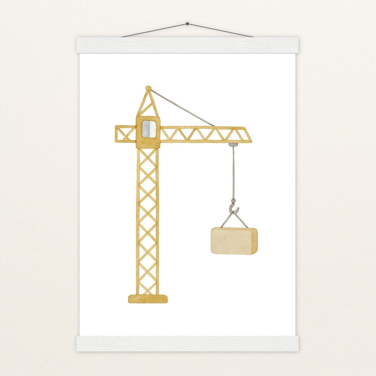 Kran Poster mit Leisten von tinylearner