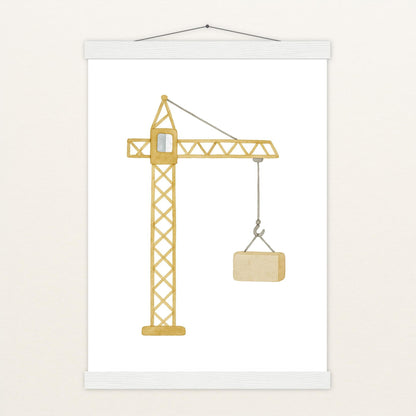 Kran Poster mit Leisten von tinylearner
