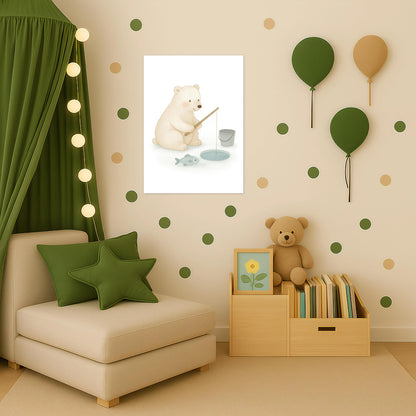 Pummel der Polarbär - Motiv: "Angeln" Poster von tinylearner