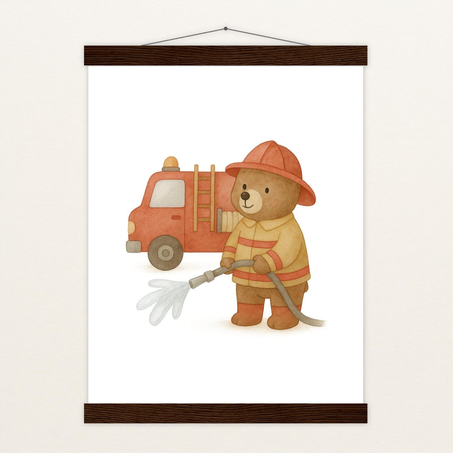 Balu der Bär - Motiv: "Feuerwehr" Poster mit Leisten von tinylearner