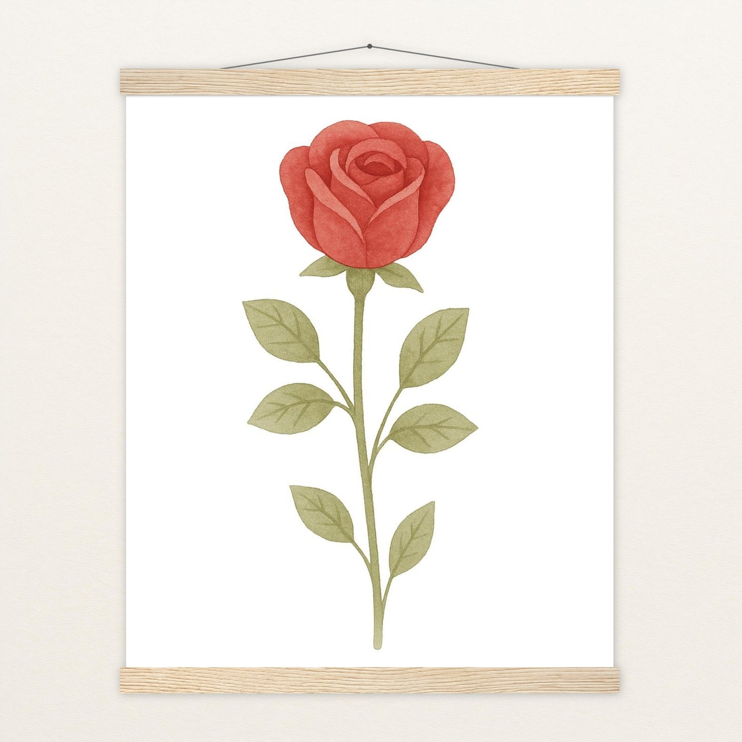 Rose Poster mit Leisten von tinylearner