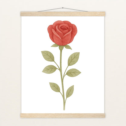 Rose Poster mit Leisten von tinylearner