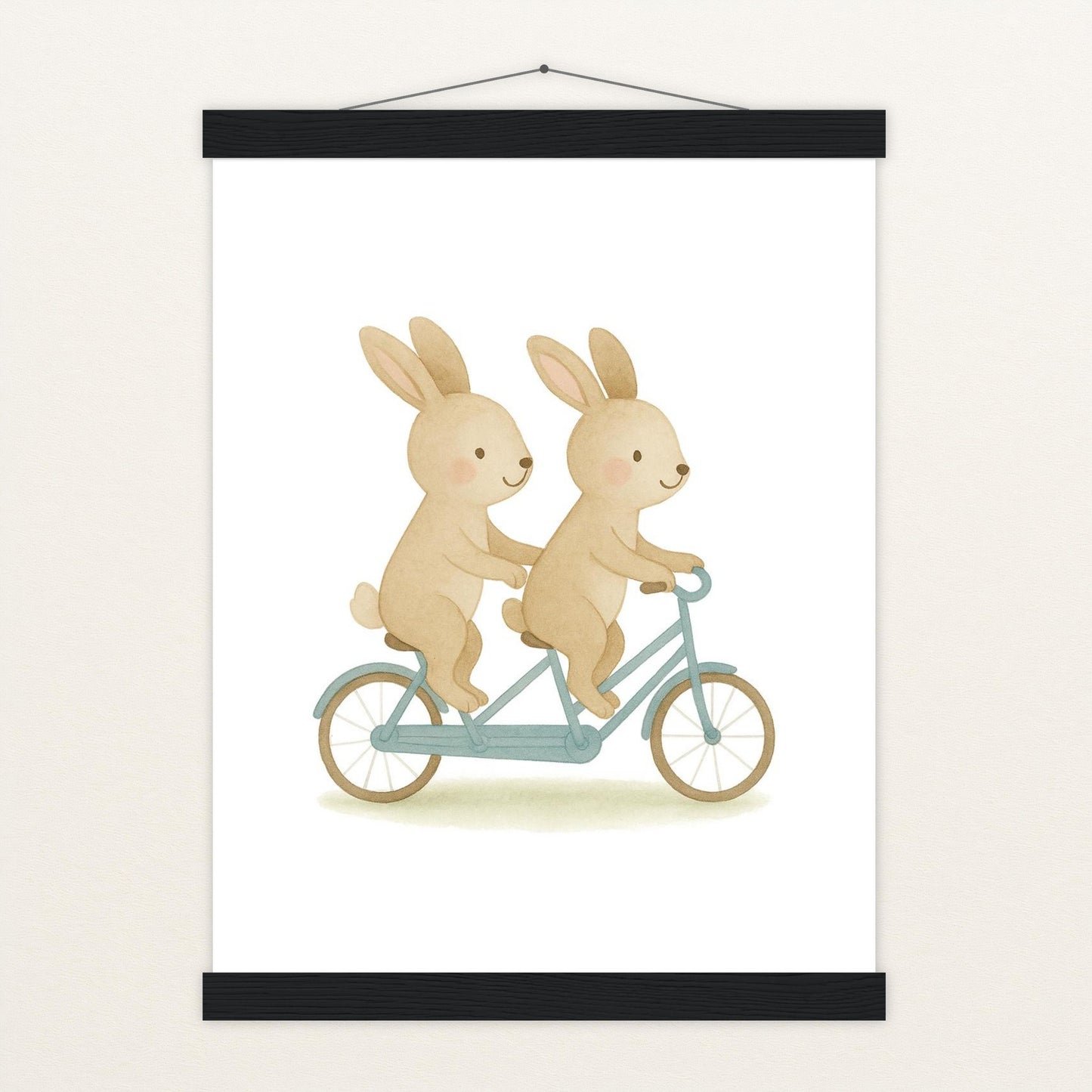 Holly der Hase - Motiv: "Tandem" Poster mit Leisten von tinylearner