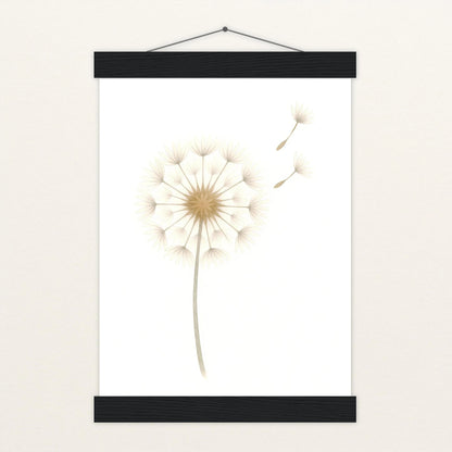 Löwenzahn Poster mit Leisten von tinylearner