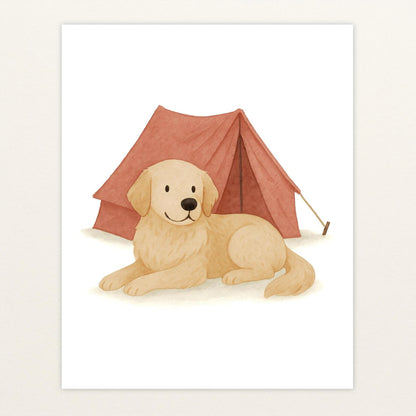 Hugo der Hund - Motiv: "Zelt" Poster von tinylearner