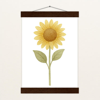 Sonnenblume Poster mit Leisten von tinylearner