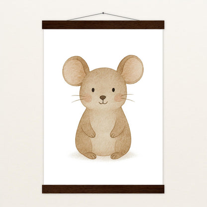 Mimi die Maus Poster mit Leisten von tinylearner