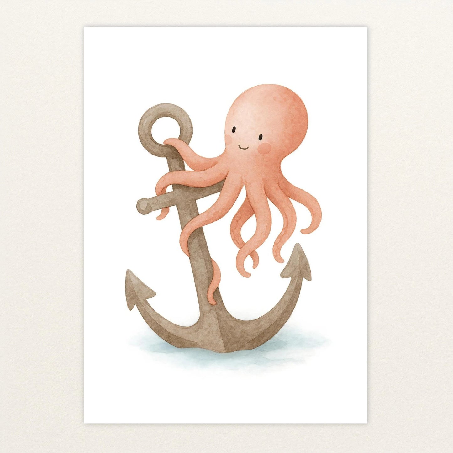 Tilli der Tintenfisch - Motiv: "Anker" Poster von tinylearner