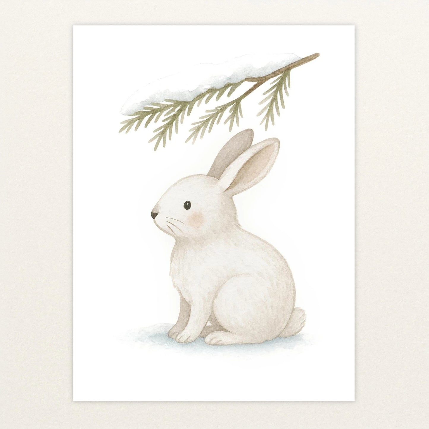 Sina der Schneehase - Motiv: "Nadelzweig" Poster von tinylearner
