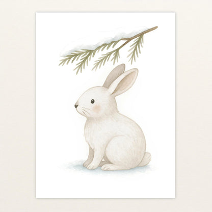 Sina der Schneehase - Motiv: "Nadelzweig" Poster von tinylearner
