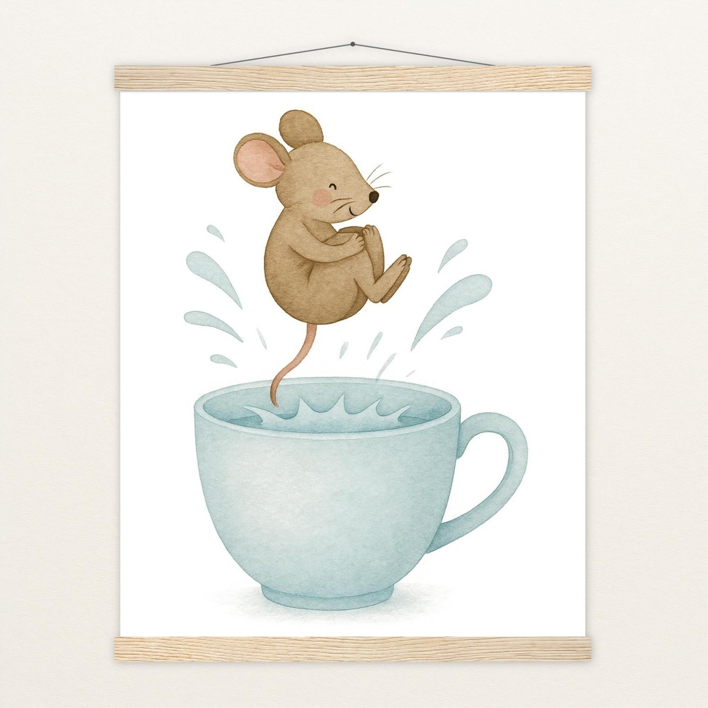 Mimi die Maus - Motiv: "Pool" Poster mit Leisten von tinylearner