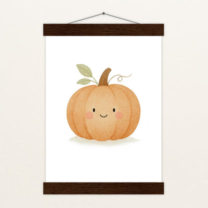 Gemüse: Kürbis Poster mit Leisten von tinylearner