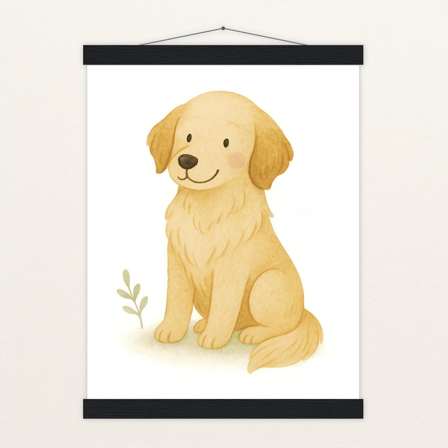 Hugo der Hund Poster mit Leisten von tinylearner