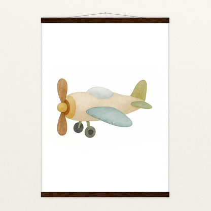 Propellerflugzeug Poster mit Leisten von tinylearner