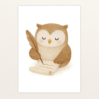 Emmi die Eule - Motiv: "Brief" Poster von tinylearner