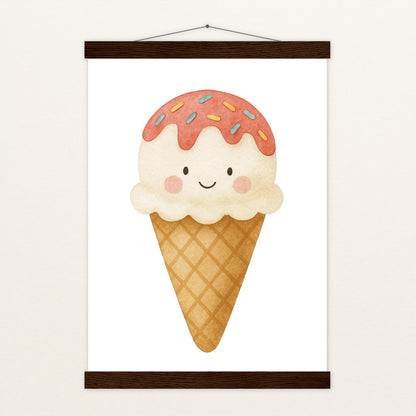 Süßes: Eiscreme Poster mit Leisten von tinylearner