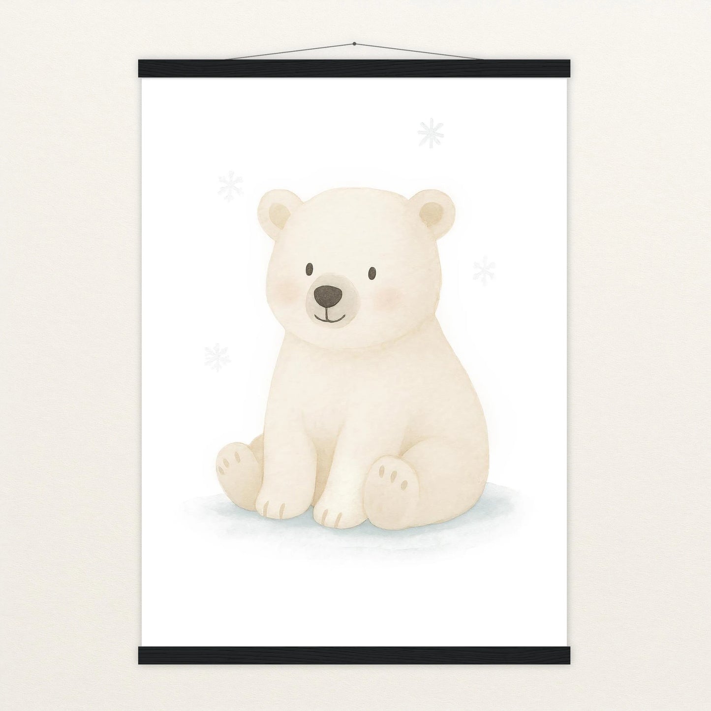 Pummel der Polarbär Poster mit Leisten von tinylearner