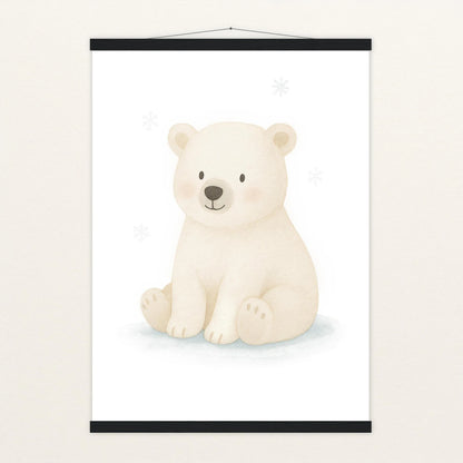 Pummel der Polarbär Poster mit Leisten von tinylearner
