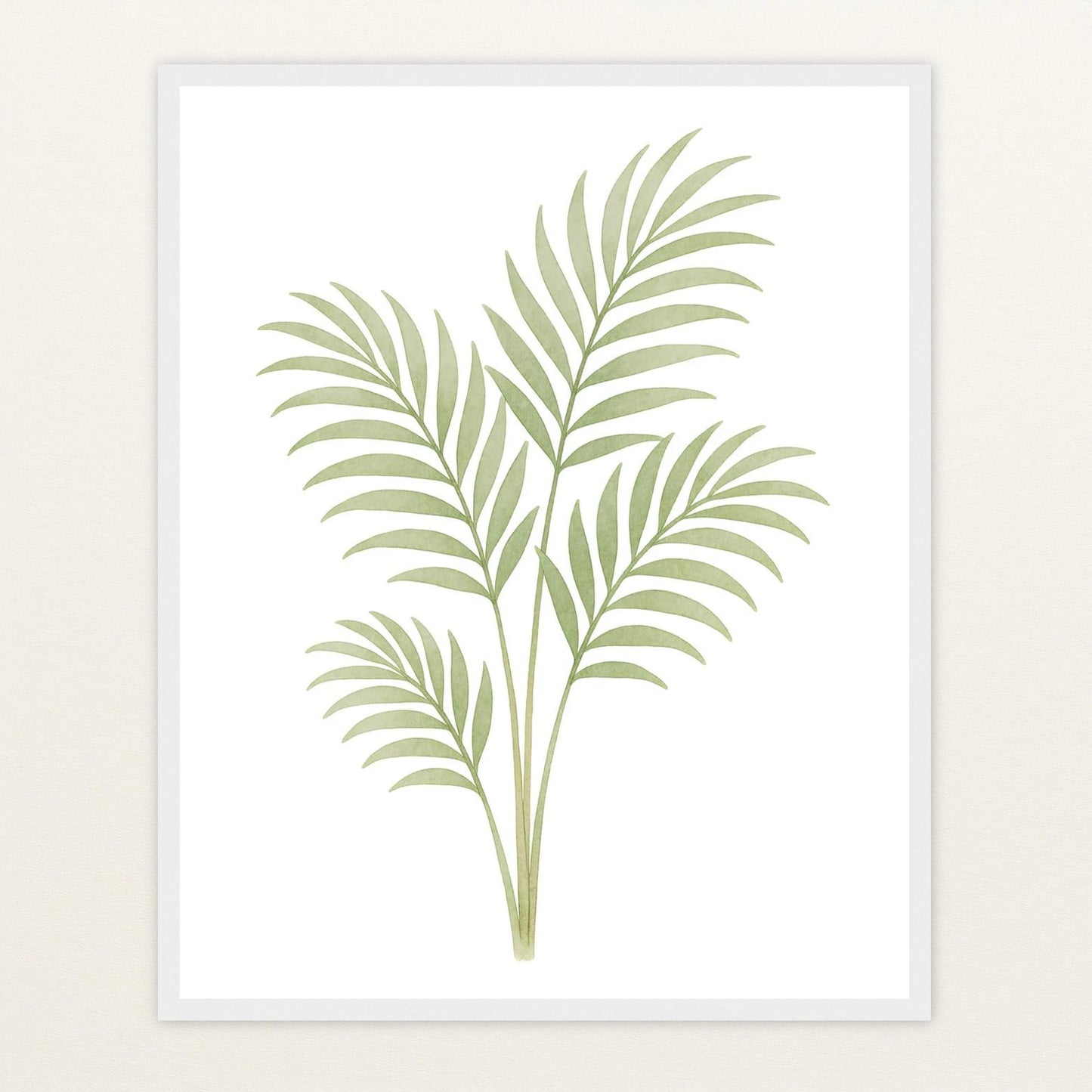 Howea-Blatt Poster mit Holzrahmen von tinylearner