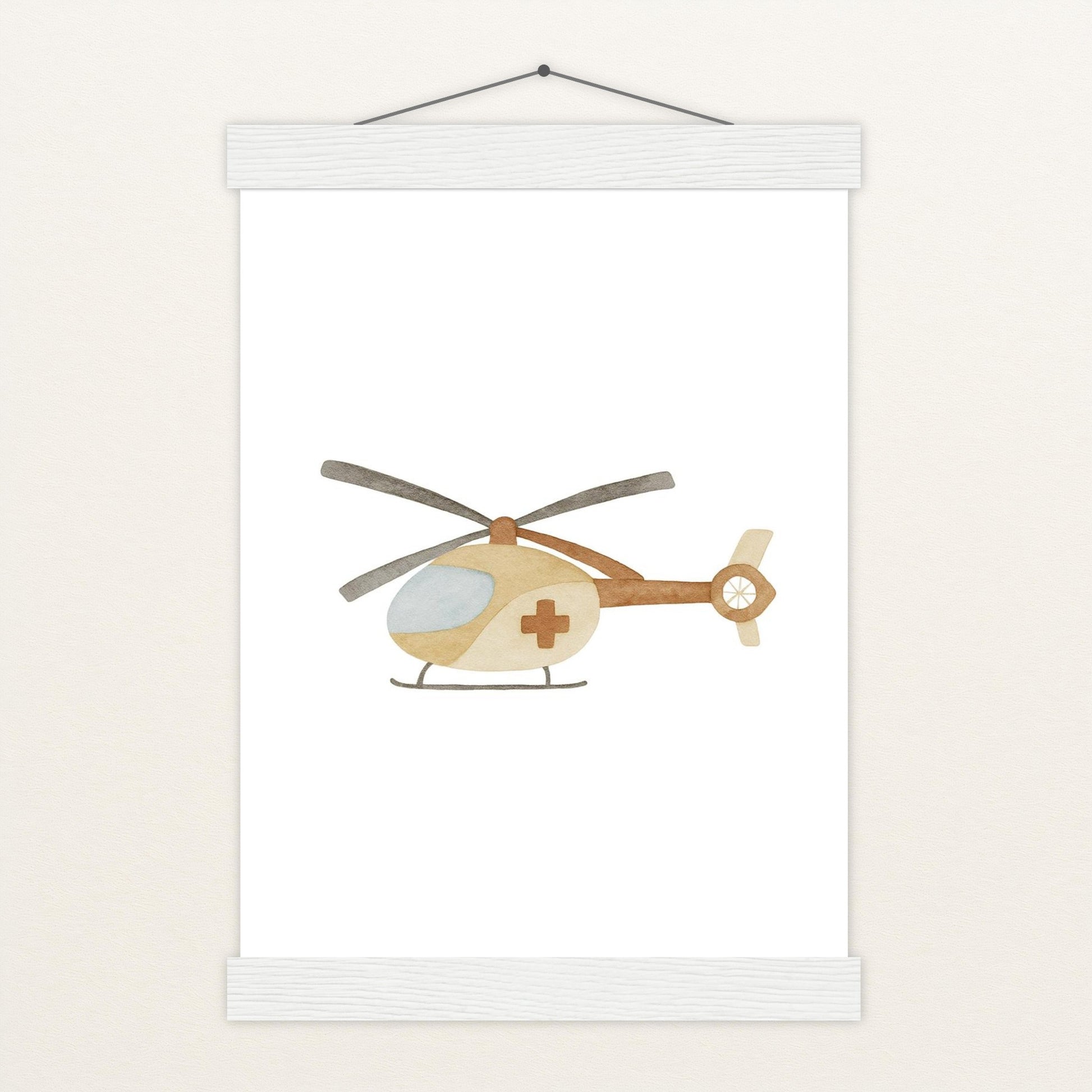 Rettungshubschrauber Poster mit Leisten von tinylearner