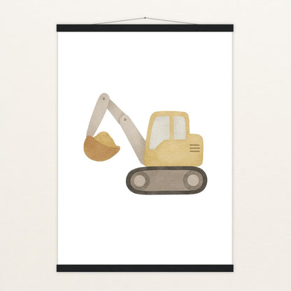 Bagger Poster mit Leisten von tinylearner