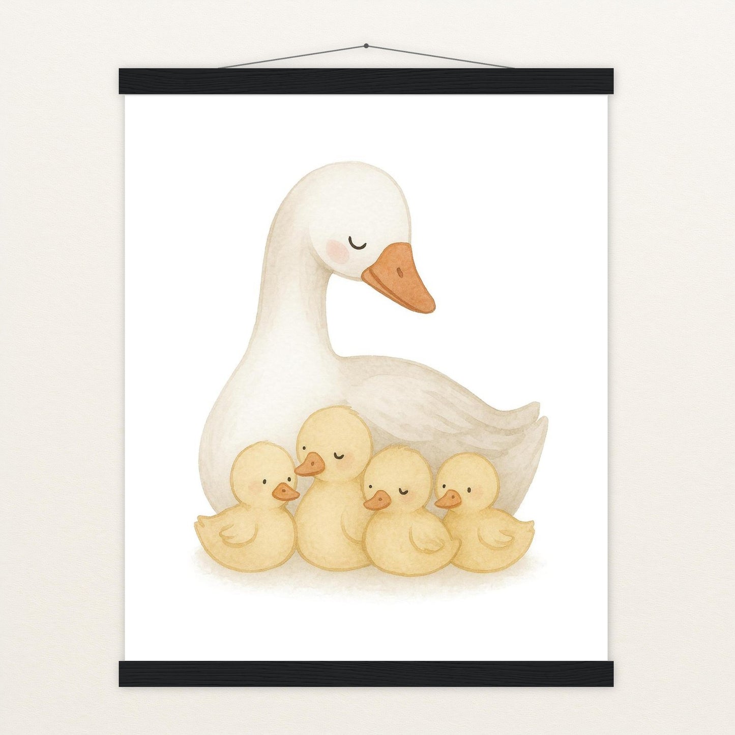 Gusi die Gans - Motiv: "Familie" Poster mit Leisten von tinylearner