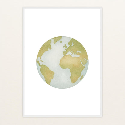 Erde Poster mit Holzrahmen von tinylearner