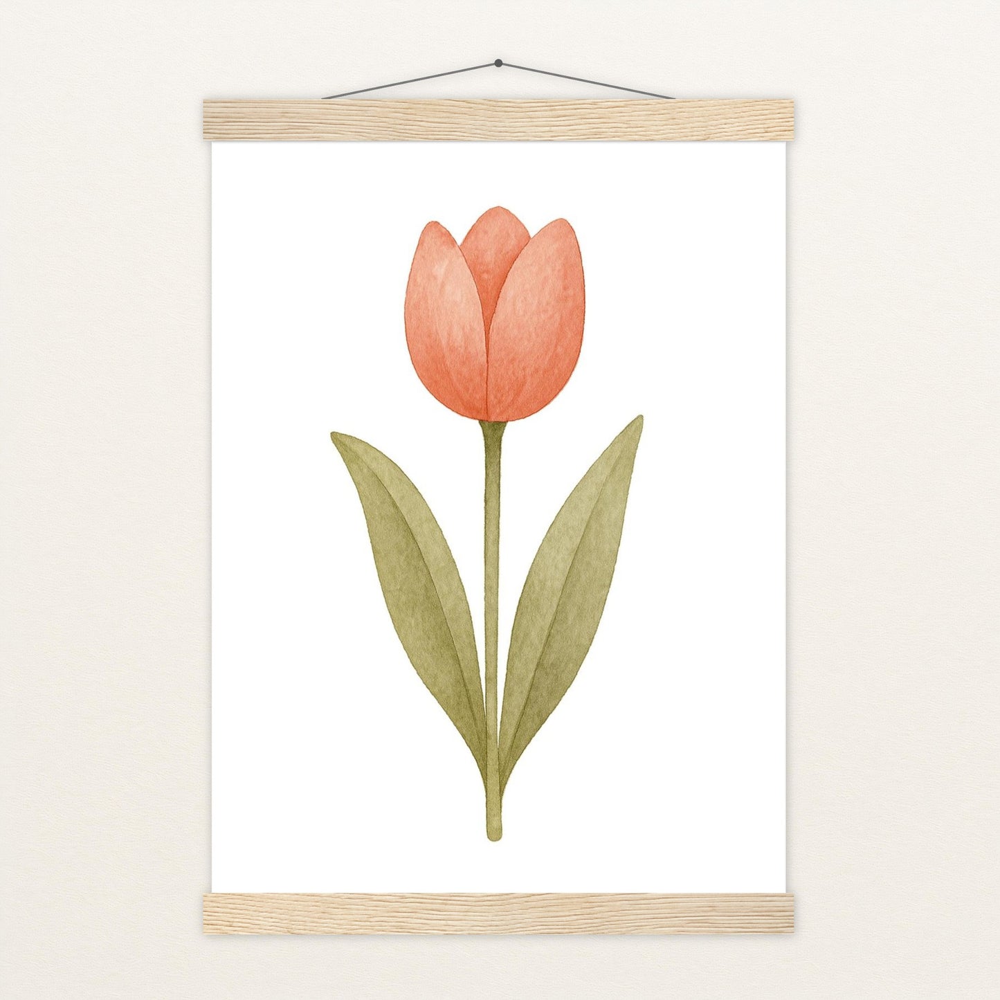 Tulpe Poster mit Leisten von tinylearner