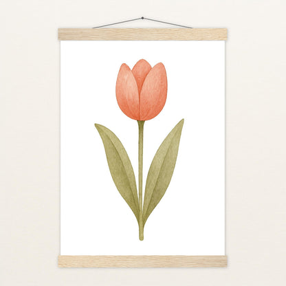 Tulpe Poster mit Leisten von tinylearner