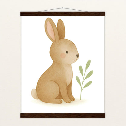 Holly der Hase Poster mit Leisten von tinylearner